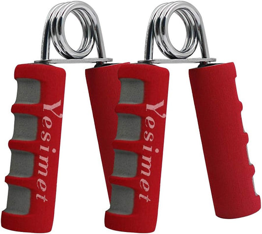 Hand Grip Strengthener Set,2 Pack Forearm exerciser, Finger Trainer,Hand Gripper- Soft Foam Hand Exerciser for Quickly Increasing Wrist Forearm and Finger Strength (Red)